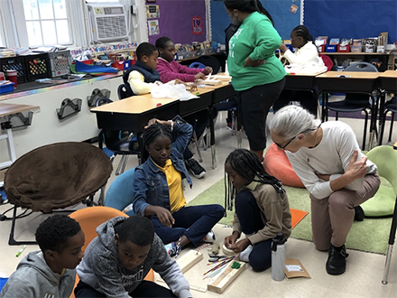 Author Heather Montgomery at John Burroughs Elementary School