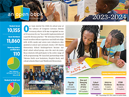 Small image of the An Open Book 2023 to 2024 Annual Impact Document